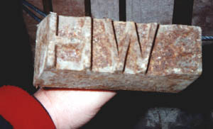 A cattle branding iron 8" across and weighing several pounds.