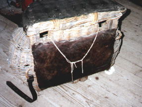 padded inner side of a pannier